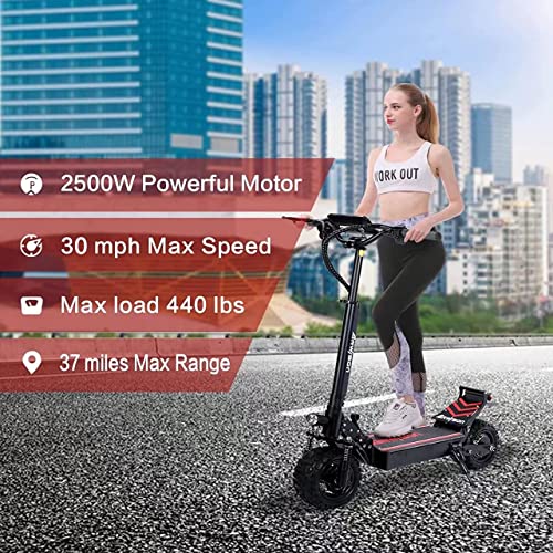 Recherclie Snow Electric Kick Scooter for Adults - 2500W Motor, Up to 30 MPH & 37 Miles