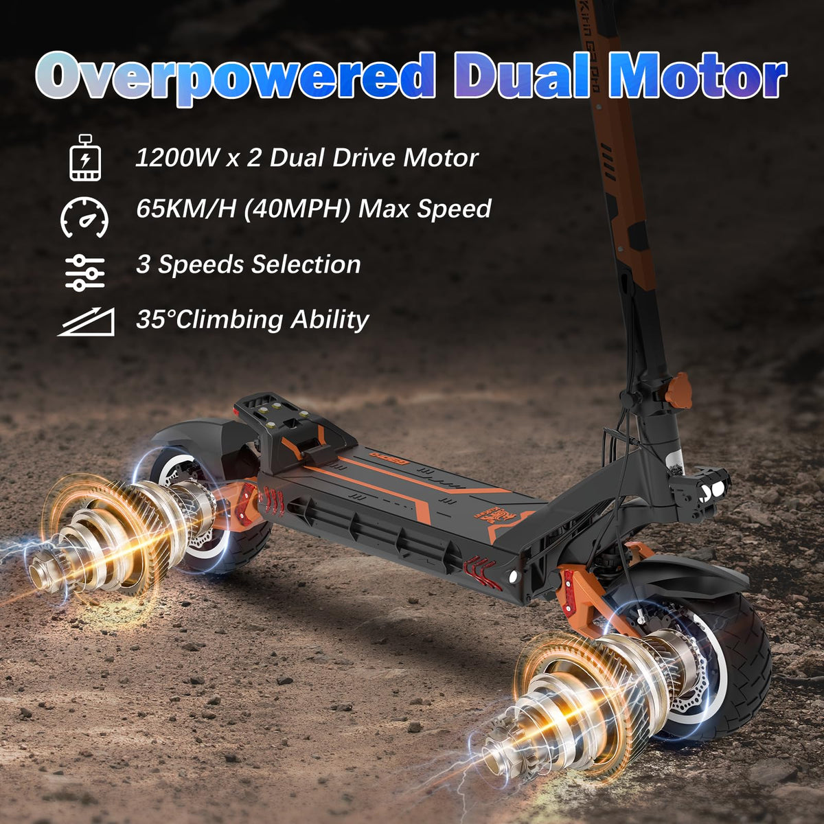 KuKirin G3Pro Electric Scooter Adults, 2400W Dual Motor