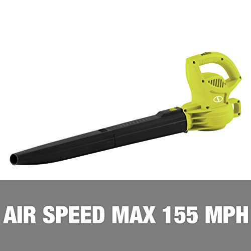 Sun Joe SBJ597E All Purpose Electric Blower, 155 MPH, 6 Amp, Green