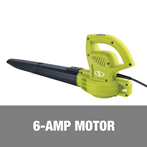 Sun Joe SBJ597E All Purpose Electric Blower, 155 MPH, 6 Amp, Green