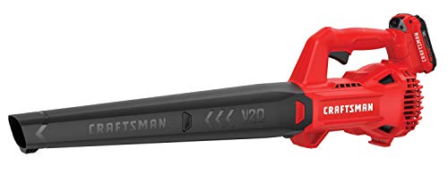 CRAFTSMAN 20V MAX Cordless Leaf Blower Kit with Battery & Charger Included (CMCBL710D1) Red
