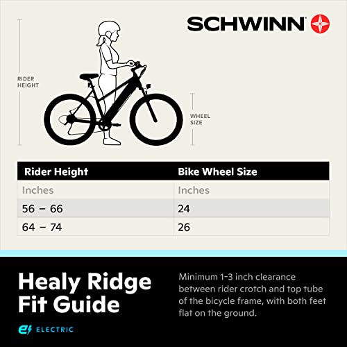 Schwinn Healy Ridge Adult Electric Mountain Bike, 18-Speed Drivetrain