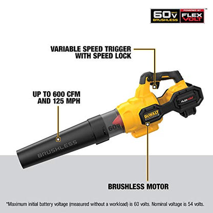DEWALT FLEXVOLT 60V MAX* Blower, 125 MPH, 600 CFM (DCBL772X1)