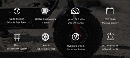 Electric Scooter Adults 50 mph Adult Electric Scooter 60AH 60V battery