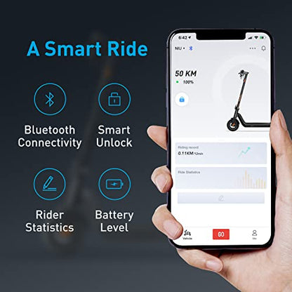 NIU Electric Scooter for Adults - KQi3 Pro with 350W Power, 31 Miles Long Range