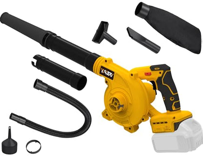 Cordless Leaf Blower for Dewalt 20V Max Battery,Electric Jobsite Air Blower with Brushless Motor,6 Variable Speed Up to 180MPH,2-in-1 Handle Electric Blower and Vacuum Cleaner(Battery Not Included)