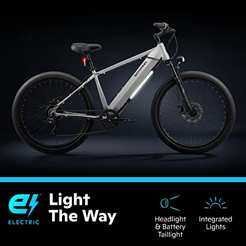 Schwinn Marshall Electric Hybrid Bike for Adults, Large/X-Large Step-Over Aluminum Frame