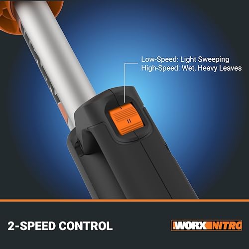 Worx Nitro WG543 20V LEAFJET Leaf Blower Cordless with Battery and Charger, Blowers for Lawn Care Only 3.8 Lbs., Cordless Leaf Blower Brushless Motor – Battery & Charger Included