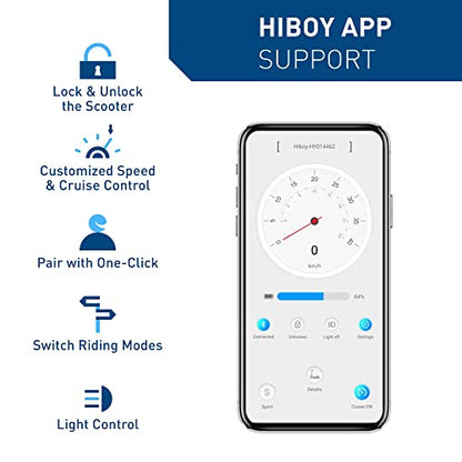 Hiboy S2 Pro Electric Scooter, 500W Motor, 10" Solid Tires, 25 Miles Range