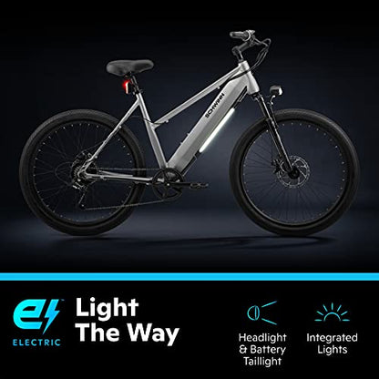 Schwinn Marshall Electric Hybrid Bike for Adults, Large/X-Large Step-Thru Aluminum Frame
