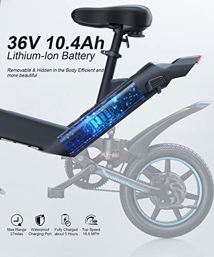 Sailnovo Electric Bicycle with 18.5mph for Adults Teens E Bike with Pedals