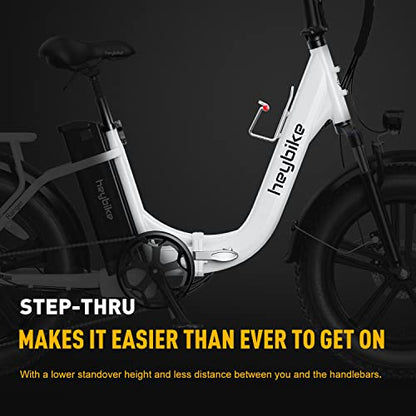 Heybike Ranger Electric Bike for Adults 500W Foldable Ebike with 48V 15Ah Removable Battery