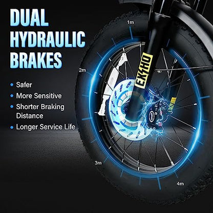 SAMEBIKE 1000W Electric Bike 48V 16Ah Battery Up to 30 MPH & 62 Miles Electric Dirt Bike