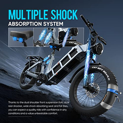 eAhora Juliet 60Ah 1000W Electric Bike for Adults Long Range Electric Bike 20
