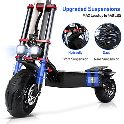 Electric Scooter Adults, Tifgalop Knight Super Scooter - Dual Drive 5600W Motor
