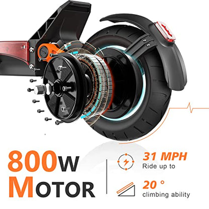 JOYOR S5 Electric Scooters, 31 MPH & 34 Miles,800W Scooter for Adults 330 Lbs
