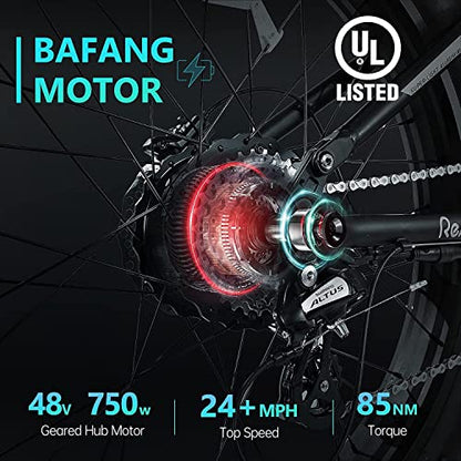 ReAspire Electric Bike for Adult 750W BAFANG Motor Ebike 24 MPH 40 Miles Range