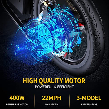 EBKAROCY Ebikes for Adults, 400W Motor 22MPH Max Speed, 14” Tire