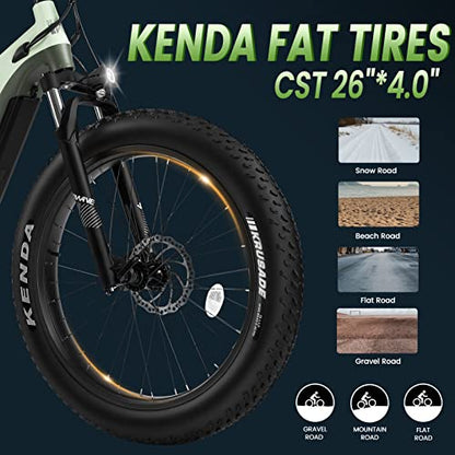 VELOWAVE Electric Bike for Adults 750W Bafang Motor,48V 20AH LG Cells Battery
