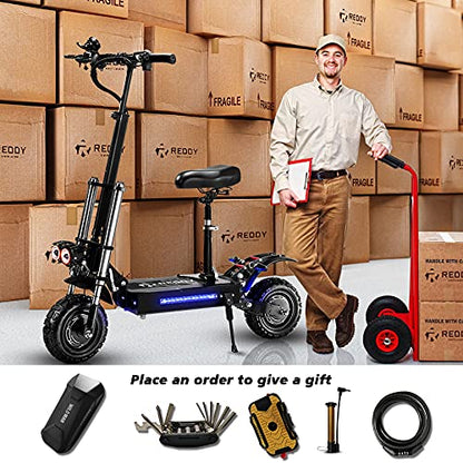 REDDYDY Electric Scooter, Max Speed 55MPH,Total Power 6000W