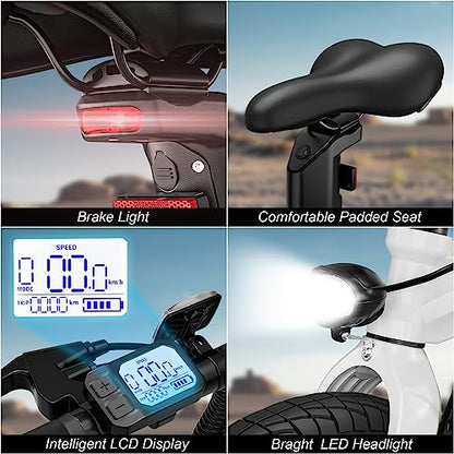 KORNORGE Electric Bike A9, 20" Ultra Light Foldable Electric Bike