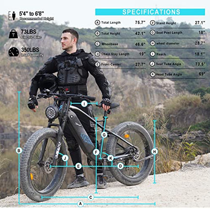 Electric Bike, FREESKY 750W Electric Bike for Adults BAFANG Motor 48V 15Ah