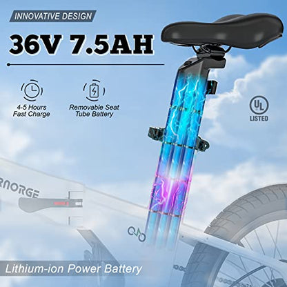 KORNORGE Electric Bike A9, 20" Ultra Light Foldable Electric Bike