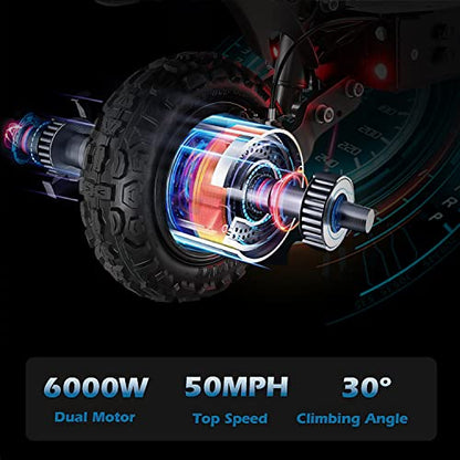M YUME SCOOTER Y11PRO Electric Scooter 31.5AH Battery 60V 6000W Dual Motors up to 50 MPH