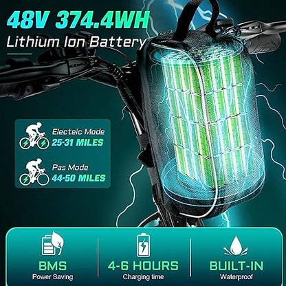 Vivi Electric Bike 500W, 26" Ebike for Adults