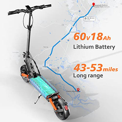 JOYOR S10-S Electric Scooter, Dual 1000W Motor Scooter for Adults Up to 37 Mph & 53