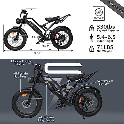 SMARTRAVEL DK400 Electric Bike Ebike with 1200W Motor