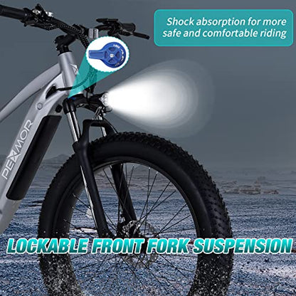 PEXMOR Electric Bike for Adults, 750W Ebike Electric Bicycle for Adults 48V 14AH Removable LG Battery
