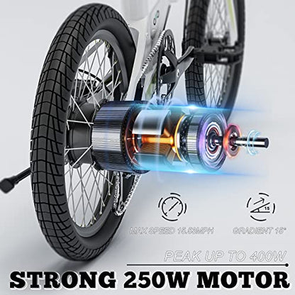 KORNORGE Electric Bike A9, 20" Ultra Light Foldable Electric Bike