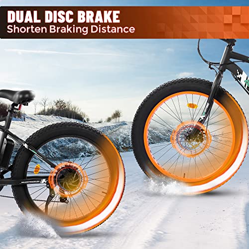 ECOTRIC Cheetah Electric Bike 26" X 4" Fat Tire Bicycle 500W 36V 12.5AH Battery