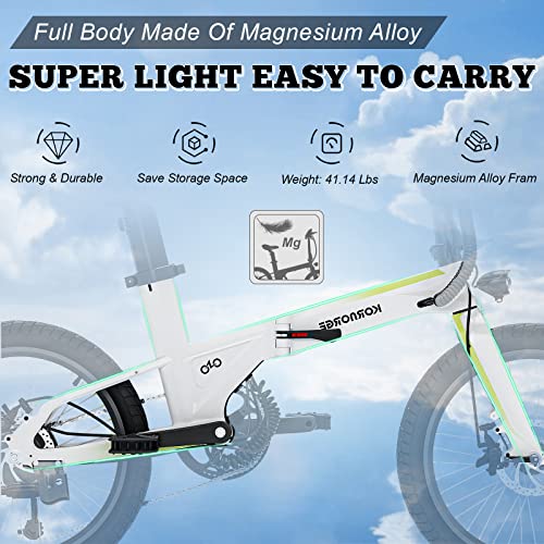 KORNORGE Electric Bike A9, 20" Ultra Light Foldable Electric Bike