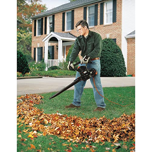 BLACK+DECKER 3-in-1 Electric Leaf Blower, Leaf Vacuum, Mulcher, 12-Amp (BV3100)