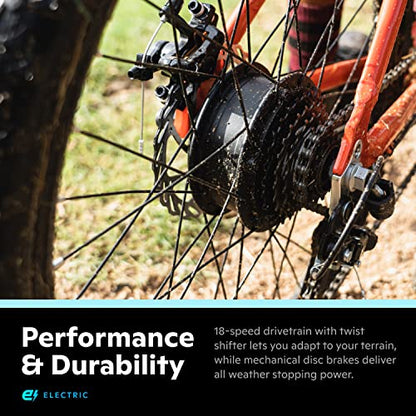Schwinn Healy Ridge Adult Electric Mountain Bike, 18-Speed Drivetrain