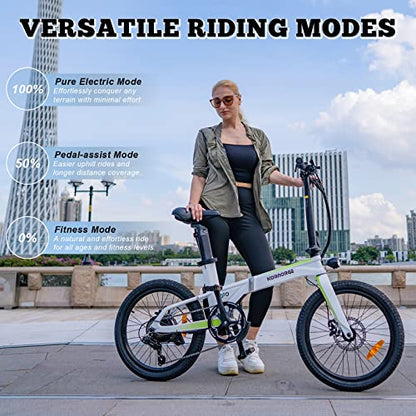 KORNORGE Electric Bike A9, 20" Ultra Light Foldable Electric Bike