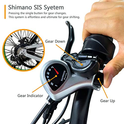 RUNDEER 750W Electric Bike for Adults Electric Bicycle 20in Fat Tire Bike