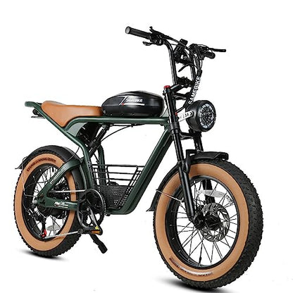 SAMEBIKE 1000W Electric Bike 48V 16Ah Battery Up to 30 MPH & 62 Miles Electric Dirt Bike