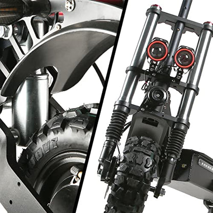 Electric Scooter, 5600W Dual Motor Max Speed 50MPH, 60V33AH Lithium Battery 60Miles Range