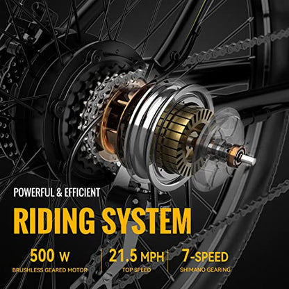 Heybike Race Max 27.5" Electric Bike for Adults 500W Brushless Motor 48V 12.5AH Removable Battery