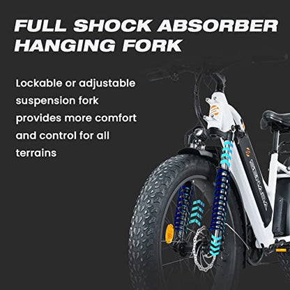 SENADA Electric Bike for Adults, 26" x 4.0 Fat Tire Electric Bikes