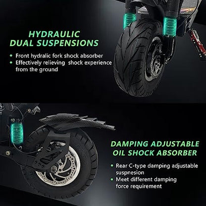ZonDoo RoadHitter Electric Scooter Adults,Up to 70MPH 75 Miles Range