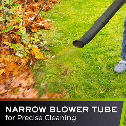 Mueller UltraStorm Cordless Leaf Blower, 20 V Powerful Motor, Electric Leaf Blower for Lawn Care, Battery Powered Leaf Blower Lightweight for Snow Blowing (Battery & Charger Included)