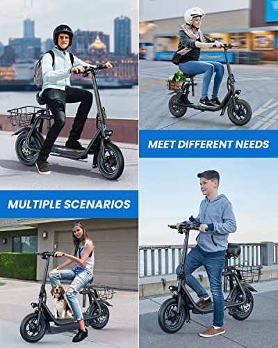 URBANMAX C1 Electric Scooter with Seat, 450W Powerful Motor up to 22 Miles Range