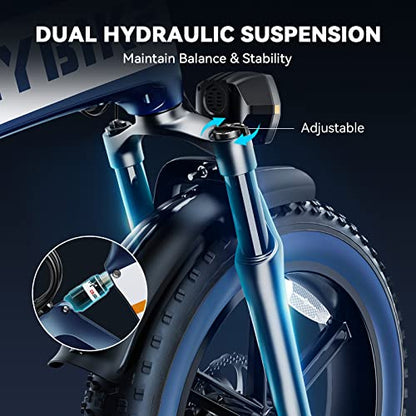 Heybike Tyson Folding Electric Bike Unibody Magnesium Alloy 750W 28MPH 20'' Fat Tire