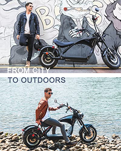 TOXOZERS 2500W Fat Tire Electric Scooter for Adults, Citycoco Chopper Electric Scooter with Seat