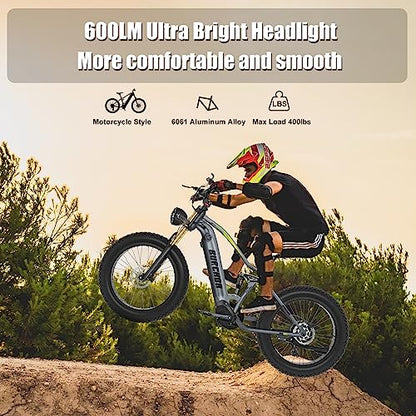 DAMSON Electric Bike 1000W 48V 20AH/17.5AH Removable Battery Mountain Electric Bicycle