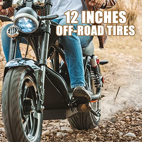 TOXOZERS 2500W Fat Tire Electric Scooter for Adults, Citycoco Chopper Electric Scooter with Seat